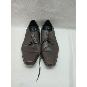 CALVIN KLEIN BRODIE 34F9016 MEN'S LEATHER DRESS SHOES COLOR BROWN SIZE 9.5